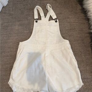 American Eagle White Jumpsuit Adjustable Straps Casual